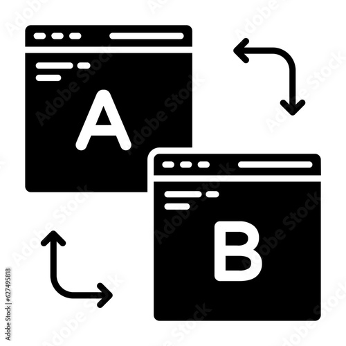 AB Testing Glyph Icon
