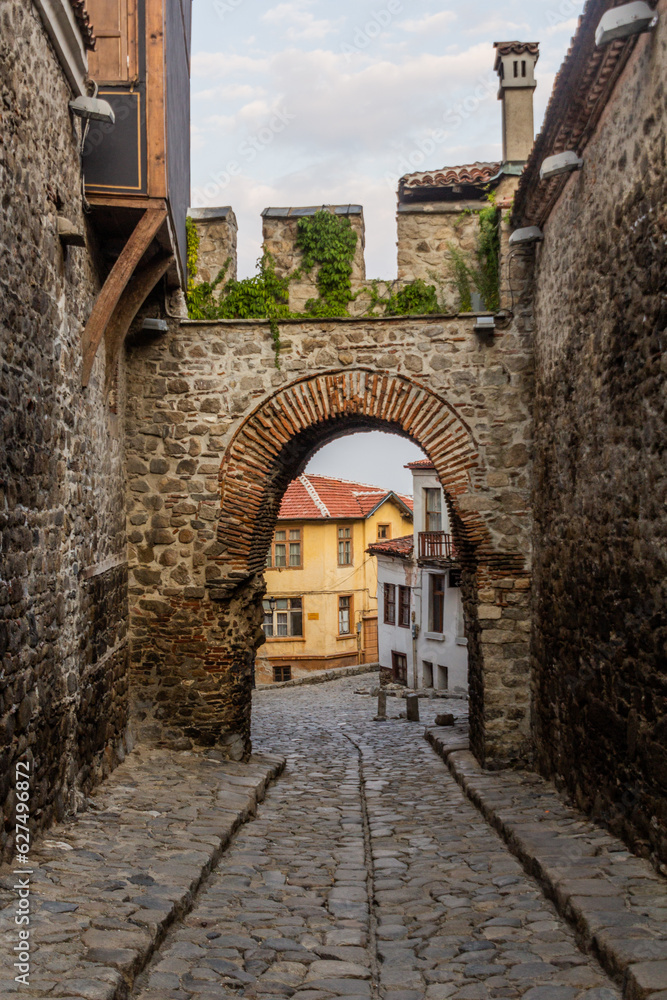 Gate in the Old town of Plovdiv, Bulgaria