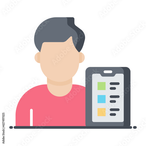 Foto Mobile Task List Flat Icon