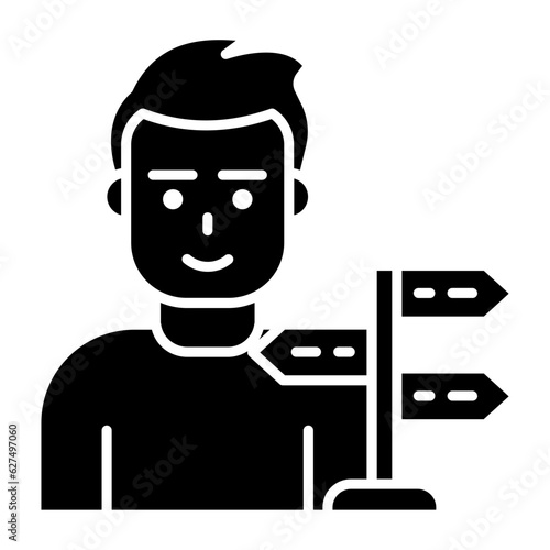 Decisiveness Glyph Icon