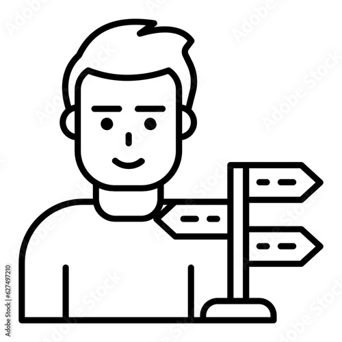 Decisiveness Line Icon
