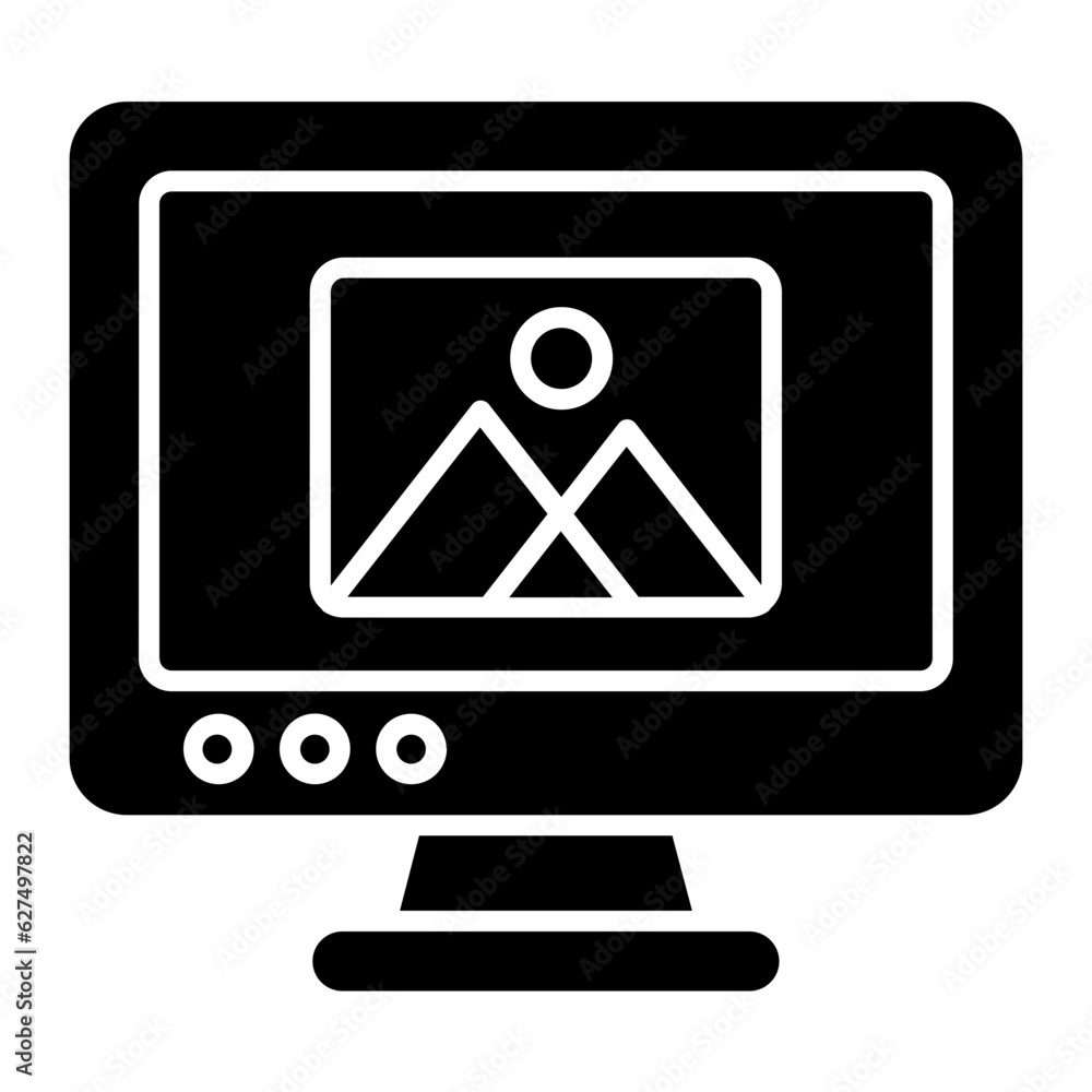 Digital Image Glyph Icon Digital Image Glyph Icon