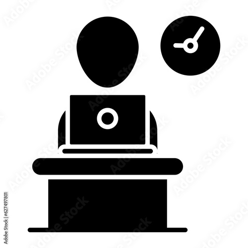 Workaholic Glyph Icon