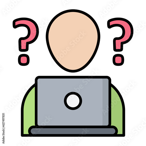 Irritation Line Color Icon