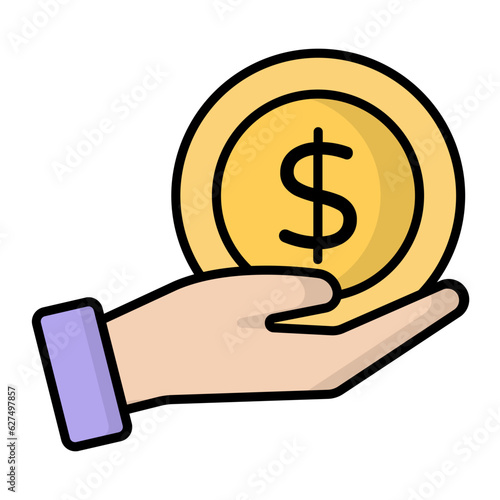 Salary Line Color Icon