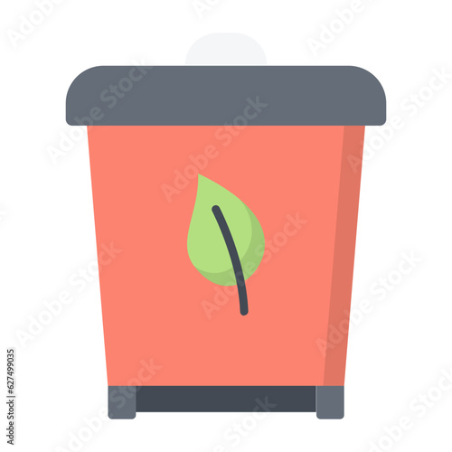 Trash Bin Flat Icon