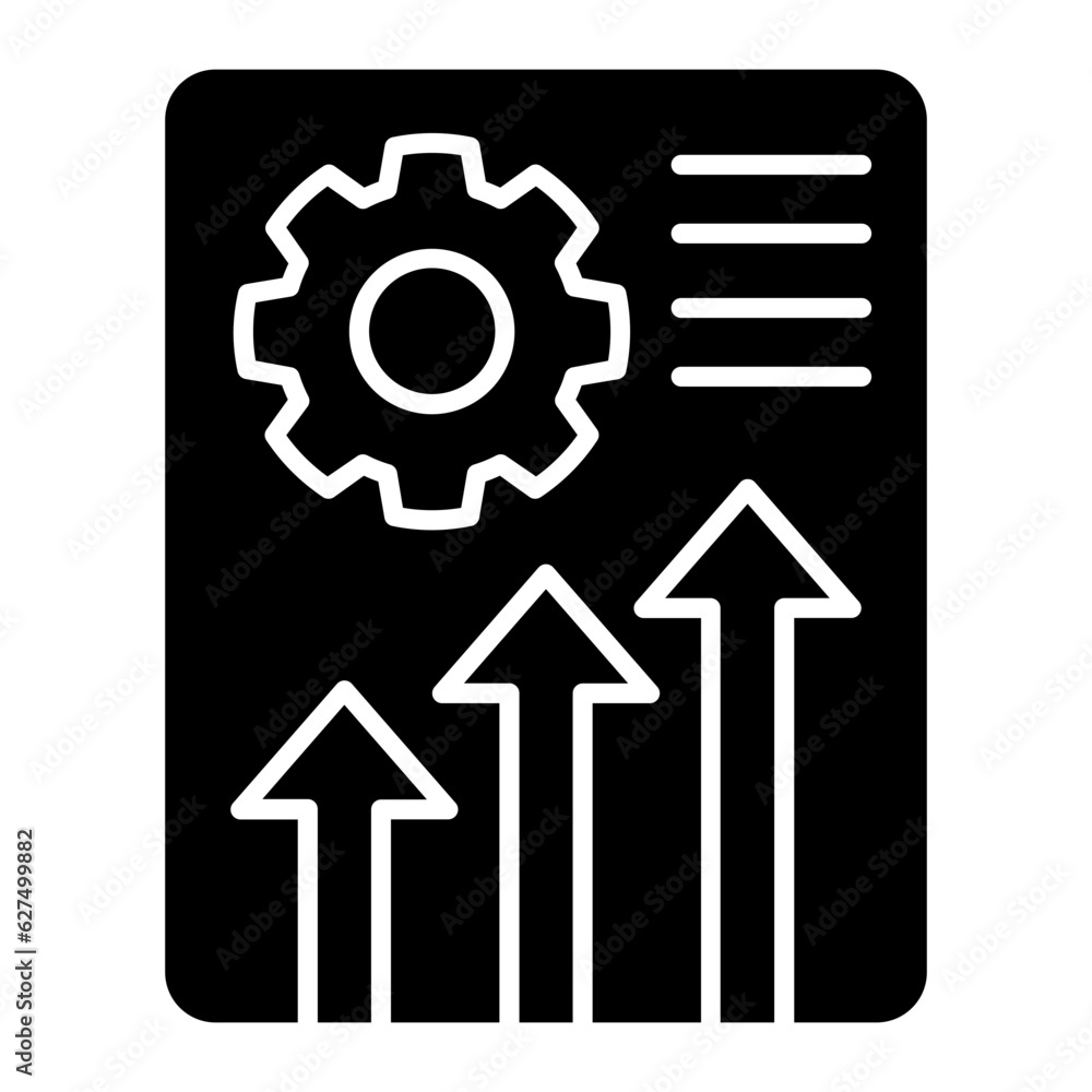 Performance Management Glyph Icon Performance Management Glyph Icon