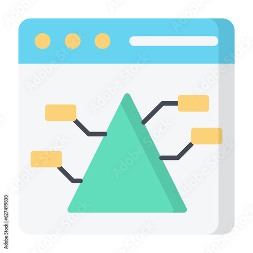 Online Pyramind Flat Icon photo