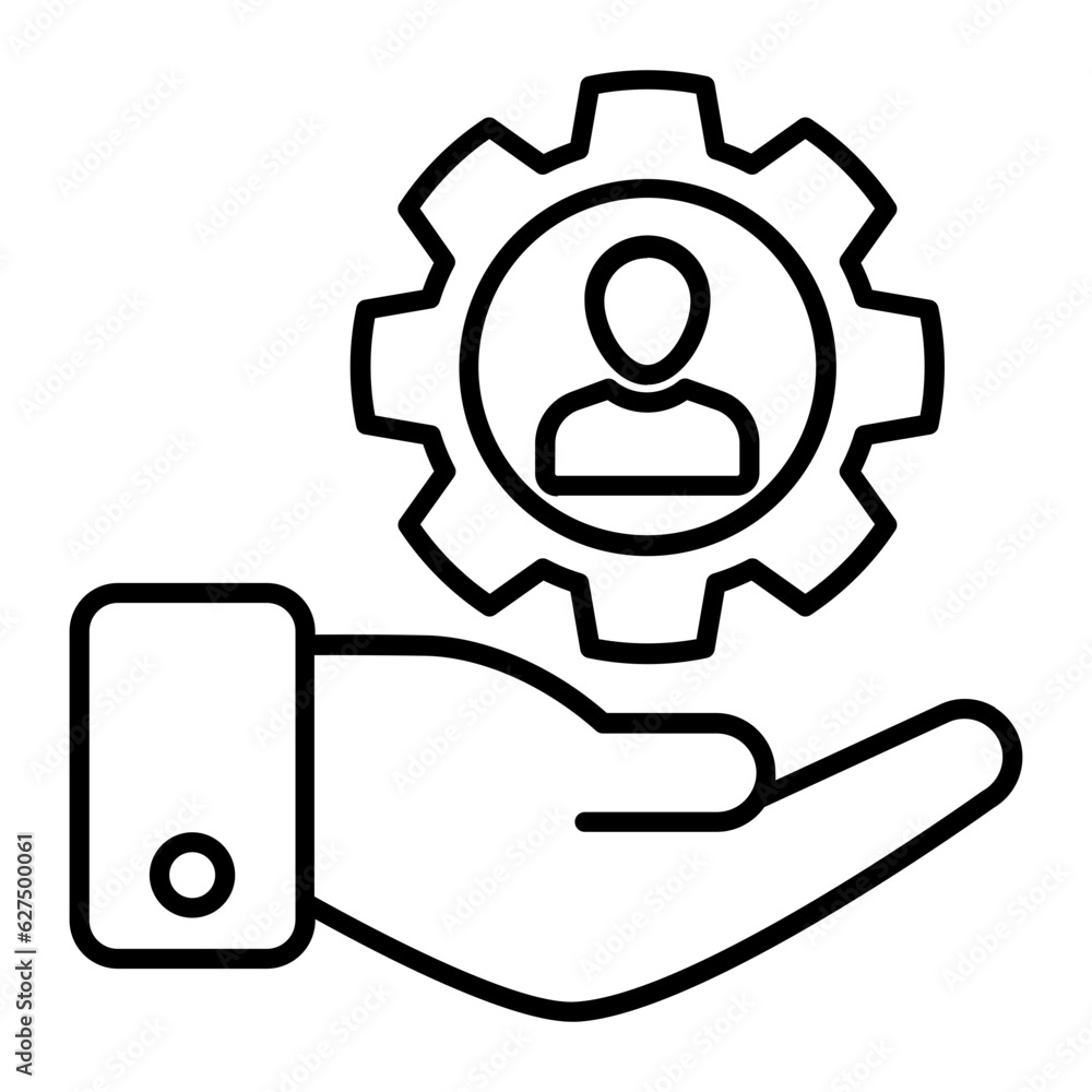 Human Resource Line Icon Human Resource Line Icon