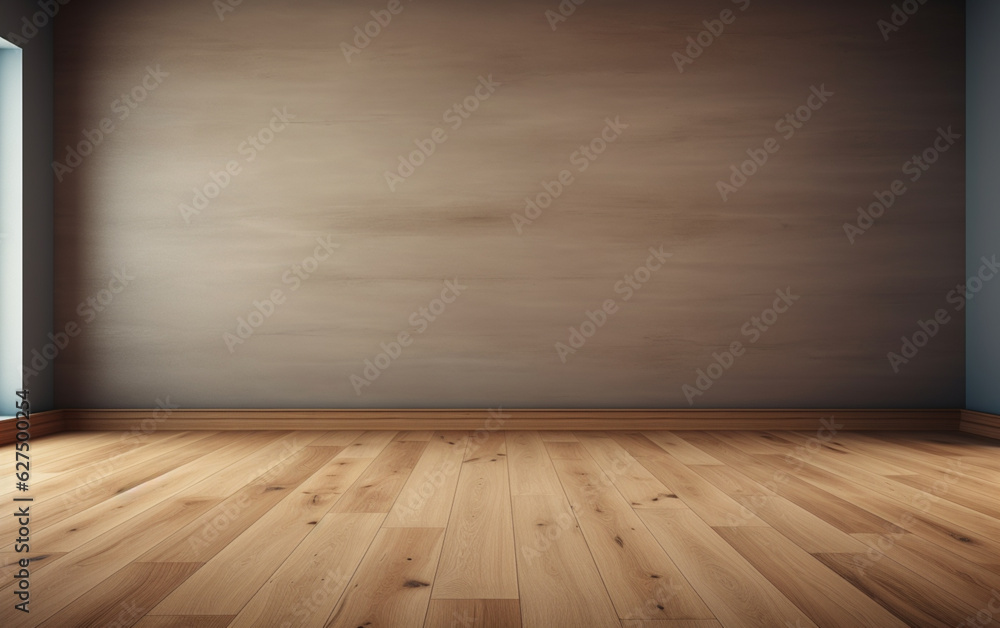 Empty room gray wall room with wooden floor Empty room gray wall room with wooden floor