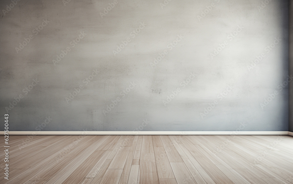 Empty room gray wall room with wooden floor Empty room gray wall room with wooden floor