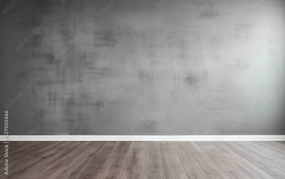 Empty room gray wall room with wooden floor Empty room gray wall room with wooden floor