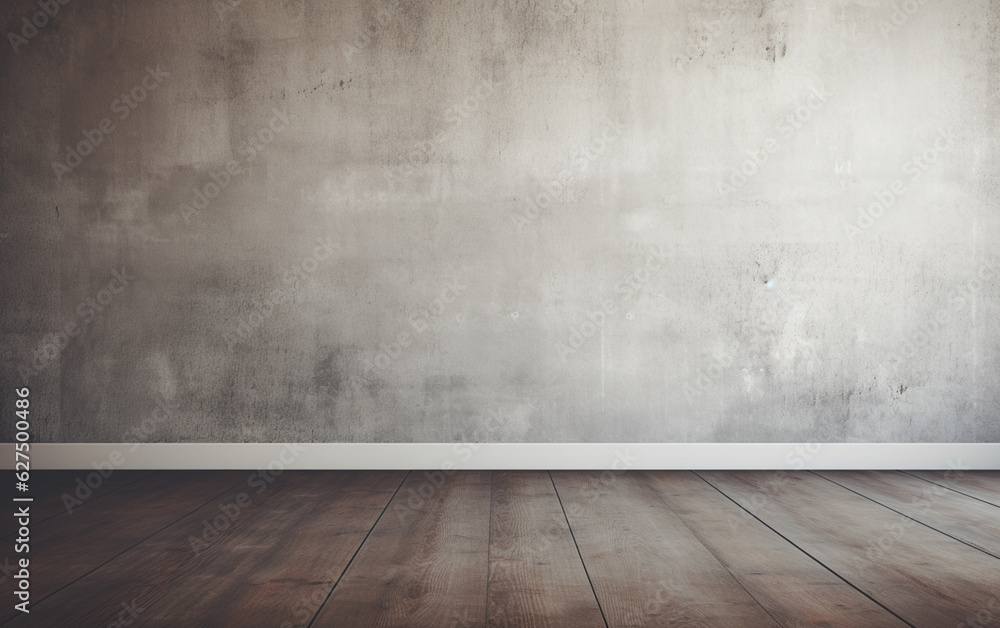 Empty room gray wall room with wooden floor Empty room gray wall room with wooden floor