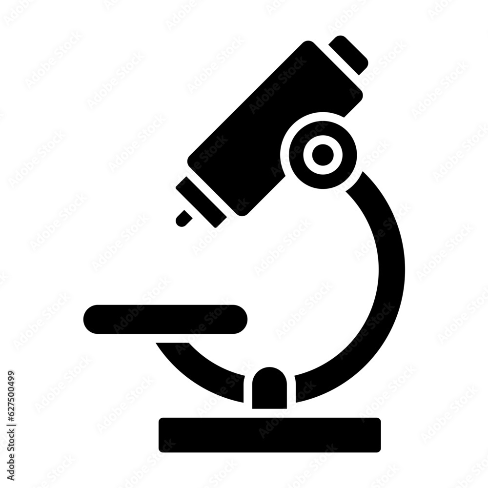 Microscope Glyph Icon Microscope Glyph Icon