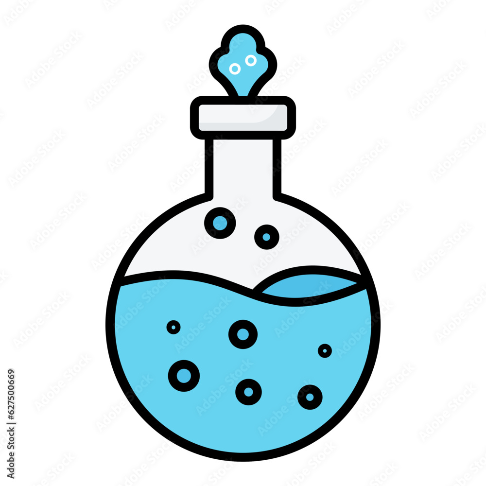 Chemical Reaction Line Color Icon Chemical Reaction Line Color Icon