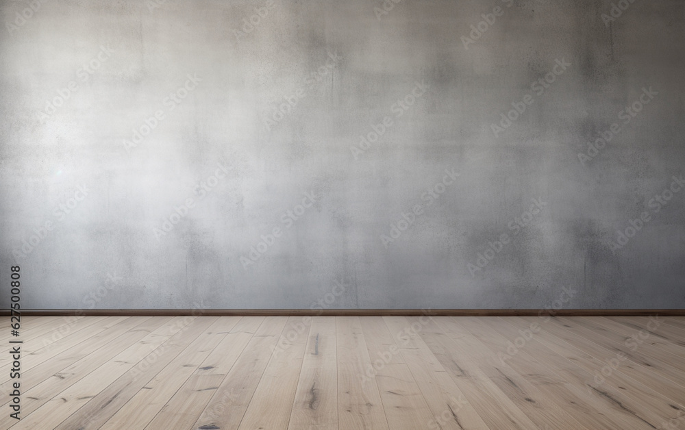 Empty room gray wall room with wooden floor Empty room gray wall room with wooden floor