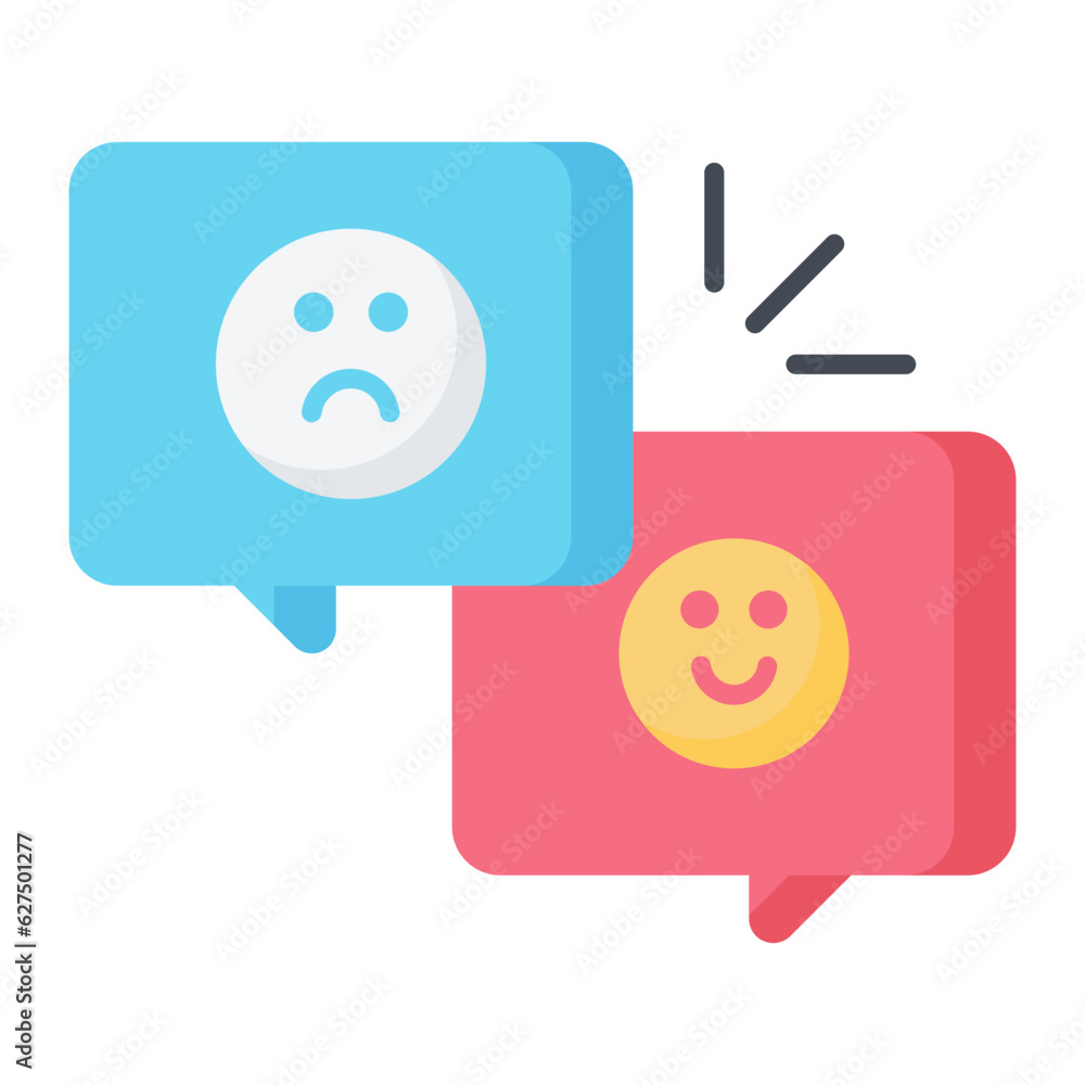 Positive And Negative Flat Icon