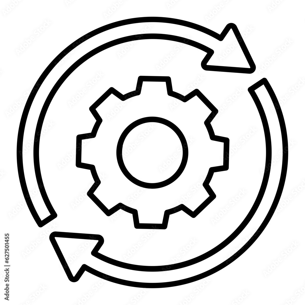 Process Line Icon Process Line Icon