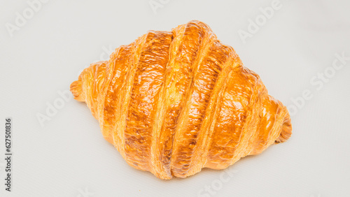 Golden Perfection Artisan Croissant in Natural Morning Light.