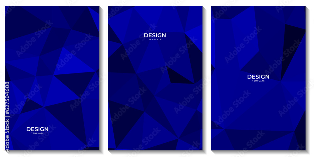 set of flyers. set of covers. set of poster. abstract blue geometric triangle pattern background for business project set of flyers. set of covers. set of poster. abstract blue geometric triangle pattern background for business project