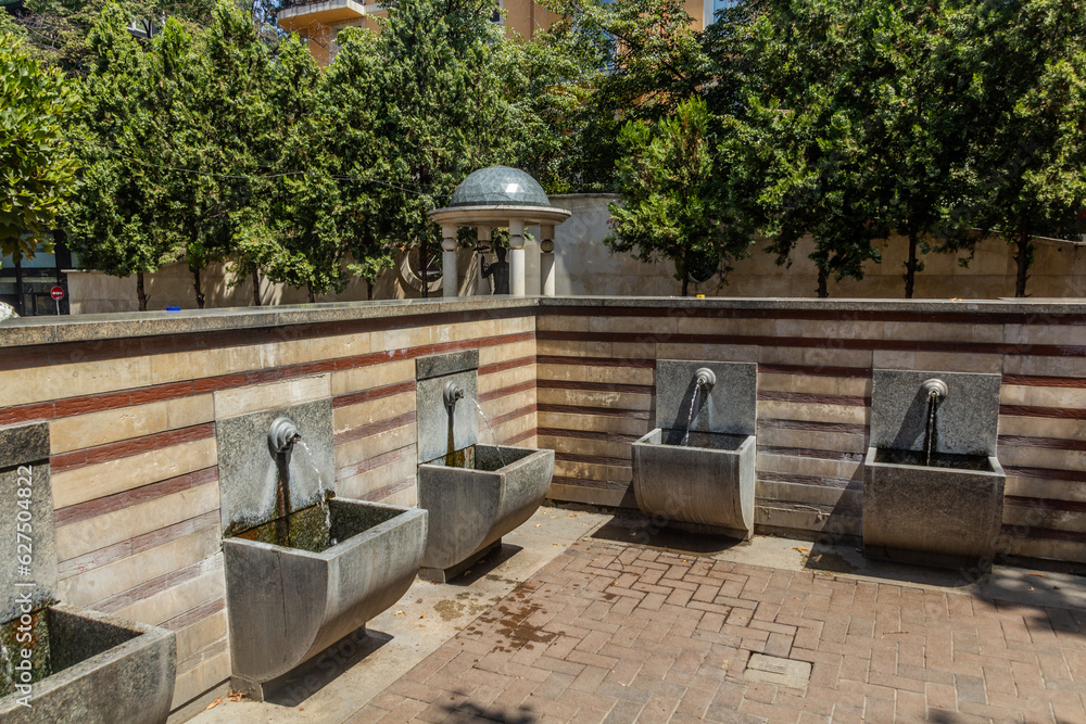 Public mineral water drinking fountains in Sofia, Bulgaria