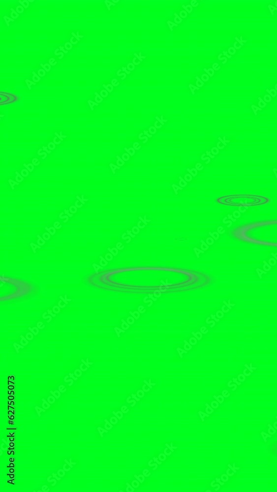 Rain puddle rings on green screen vertical video Rain puddle rings on green screen vertical video