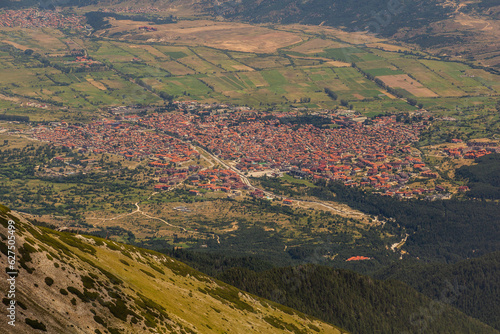 Aerial view of Bansko town  Bulgaria