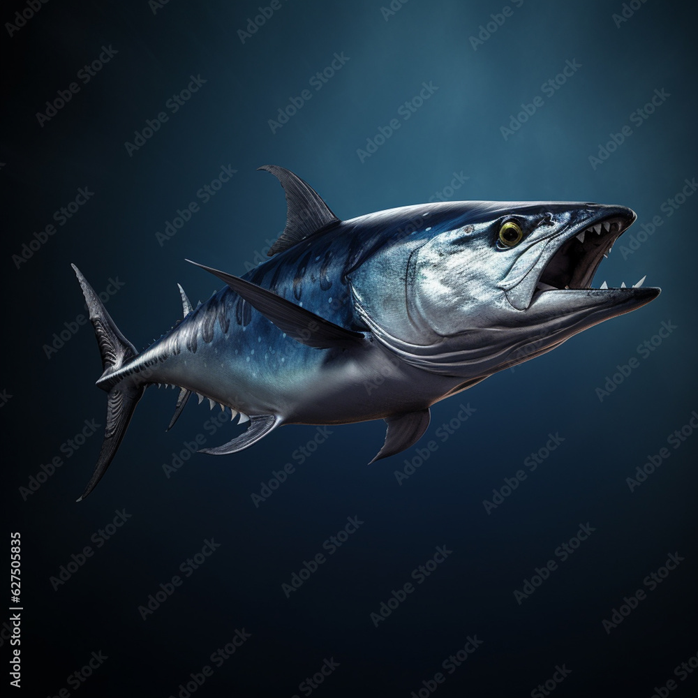 realistic jumping dogtooth tuna
