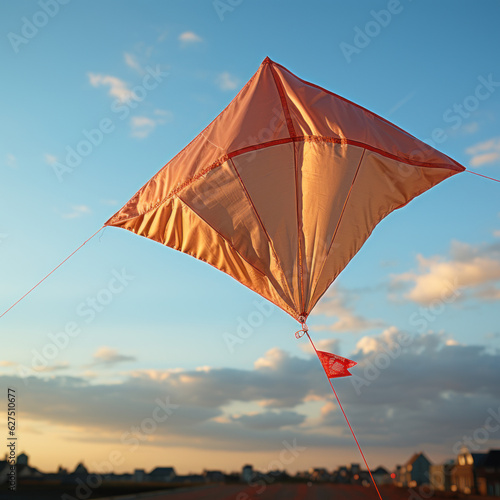 A kite soaring in the wind 