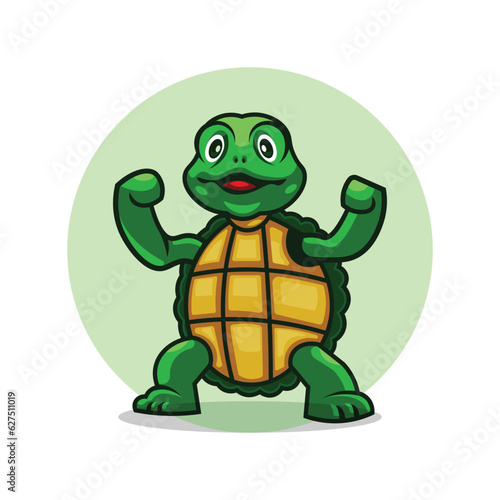 Turtle Practicing Karate illustration