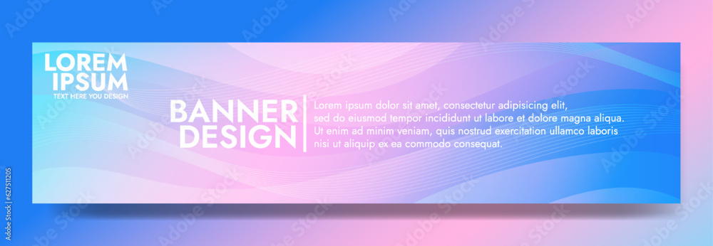 Naklejka premium Abstract pink blue Liquid Banner Template. Modern background design. gradient color. Dynamic Waves. Fluid shapes composition. Fit for banners