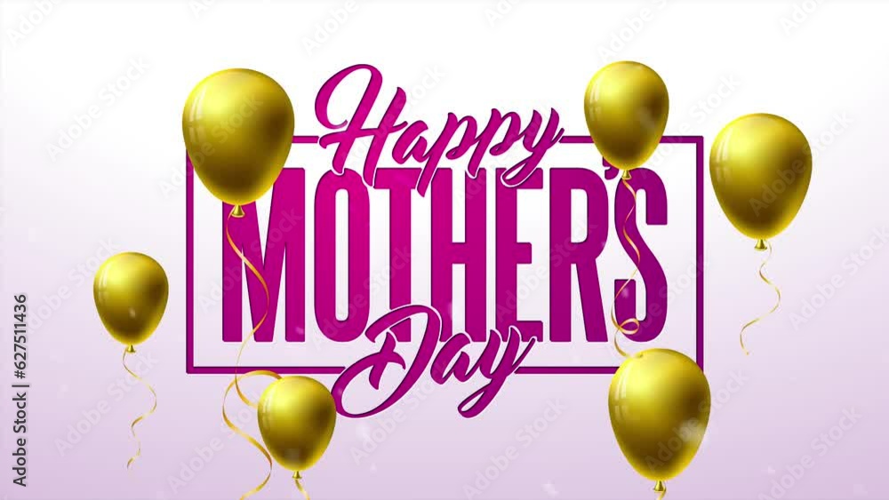 Mother's Day Animation with Lettering Style and Alpha Background Mother's Day Animation with Lettering Style and Alpha Background