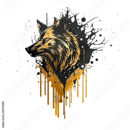 Wolf Head | Transparent, 300dpi, digital tshirt, POD, EPS, vector, clipart, book cover, wallart, ready to print, Print-on-Demand, colorful, no background, beauty