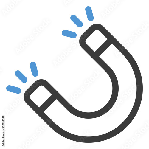 magnet icon in color line style