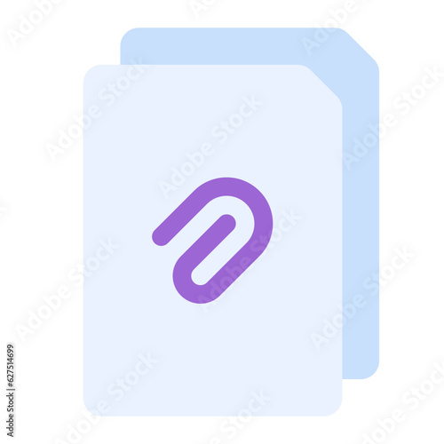 attachment icon in flat style