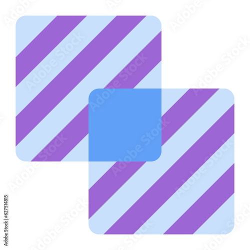 intersect icon in flat style