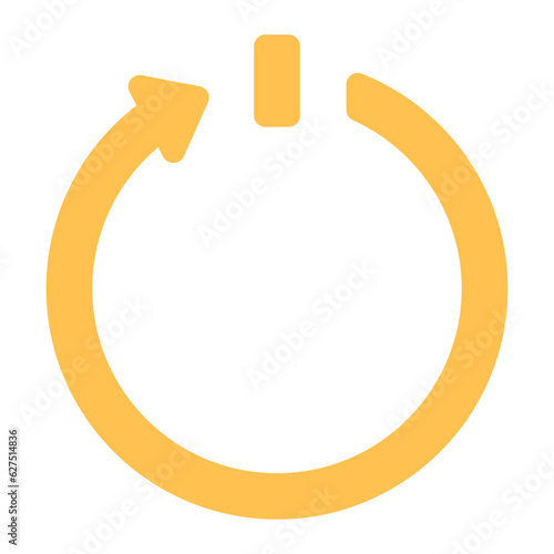 restart icon in flat style