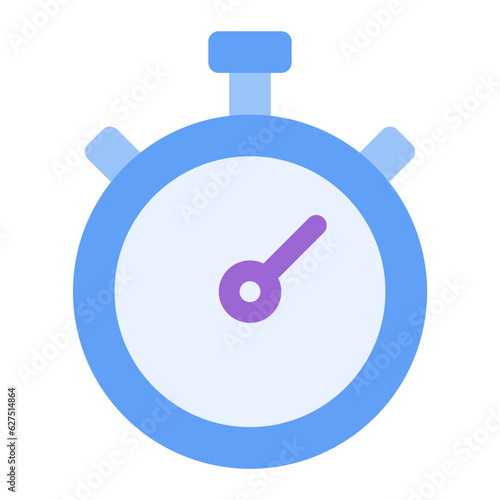 stopwatch icon in flat style