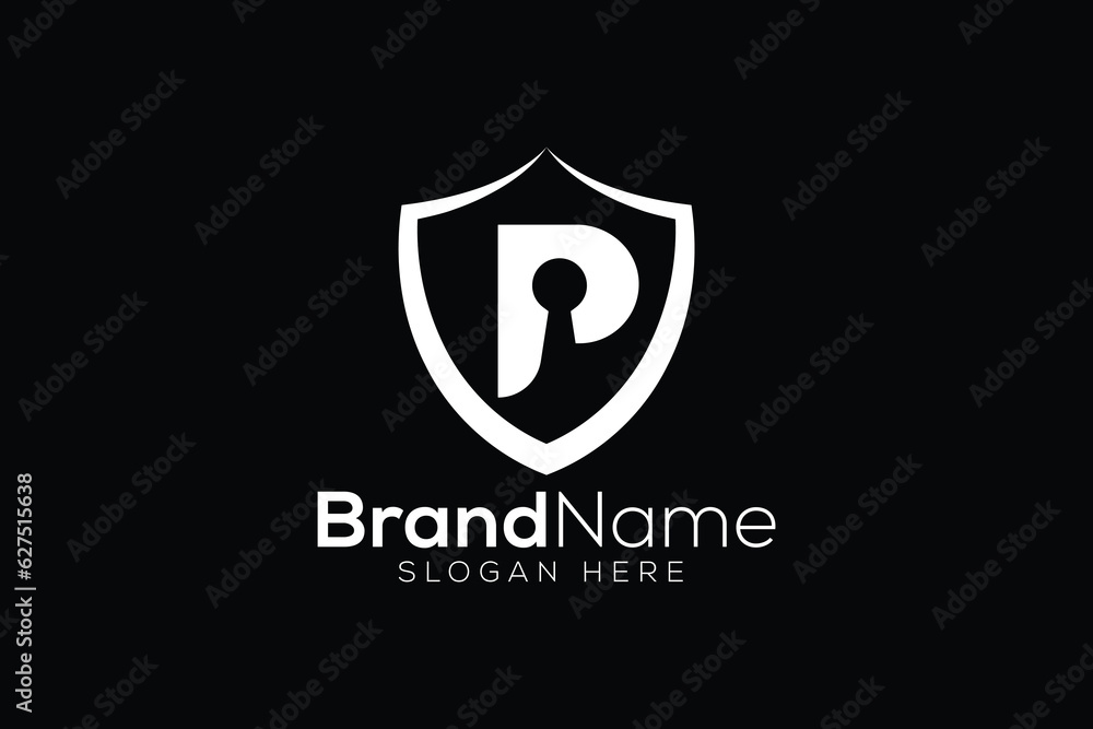 Trendy Professional letter P safety logo design vector template Trendy Professional letter P safety logo design vector template