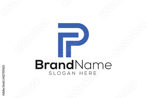 Trendy Professional letter P r logo design vector template