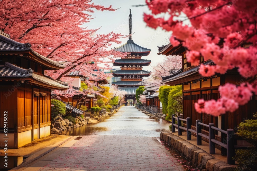 Naklejka premium Kyoto Japan travel destination. Tour tourism exploring.