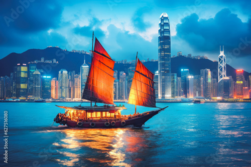 Hong Kong travel destination. Tour tourism exploring. photo