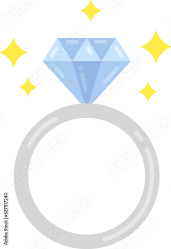 ダイヤの指輪のイラスト