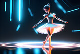 En Pointe Elegance: Graceful Ballerina Sketch, Generative AI