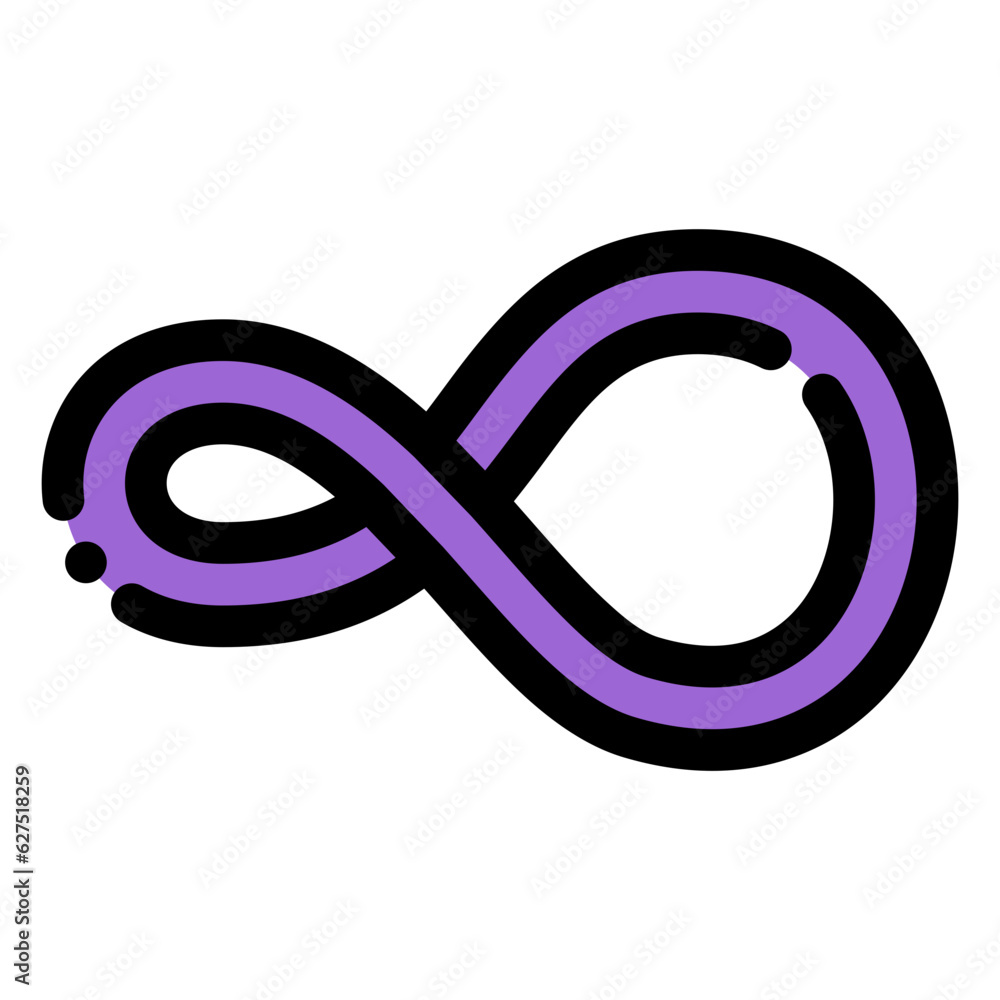 eternity icon in flat line style eternity icon in flat line style