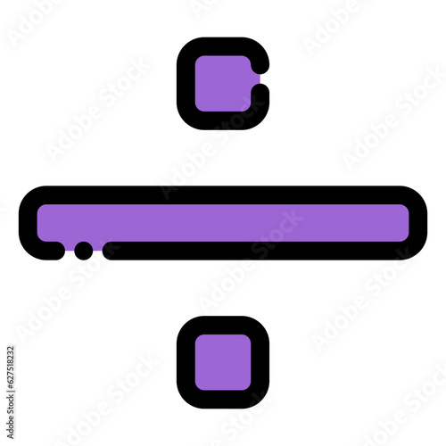 divide icon in flat line style