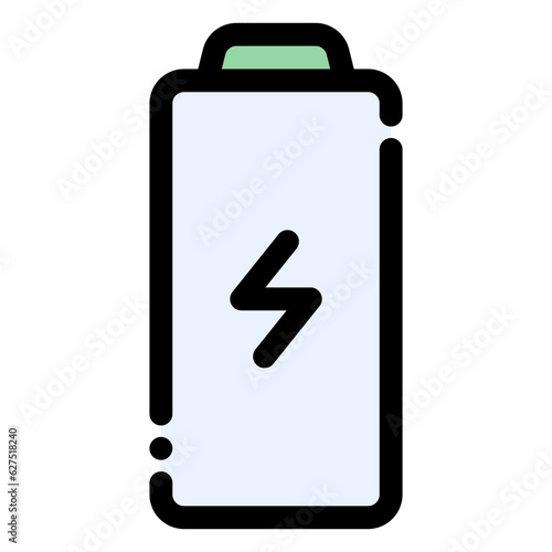 charge icon in flat line style