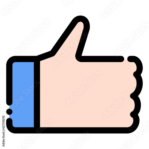 like icon in flat line style