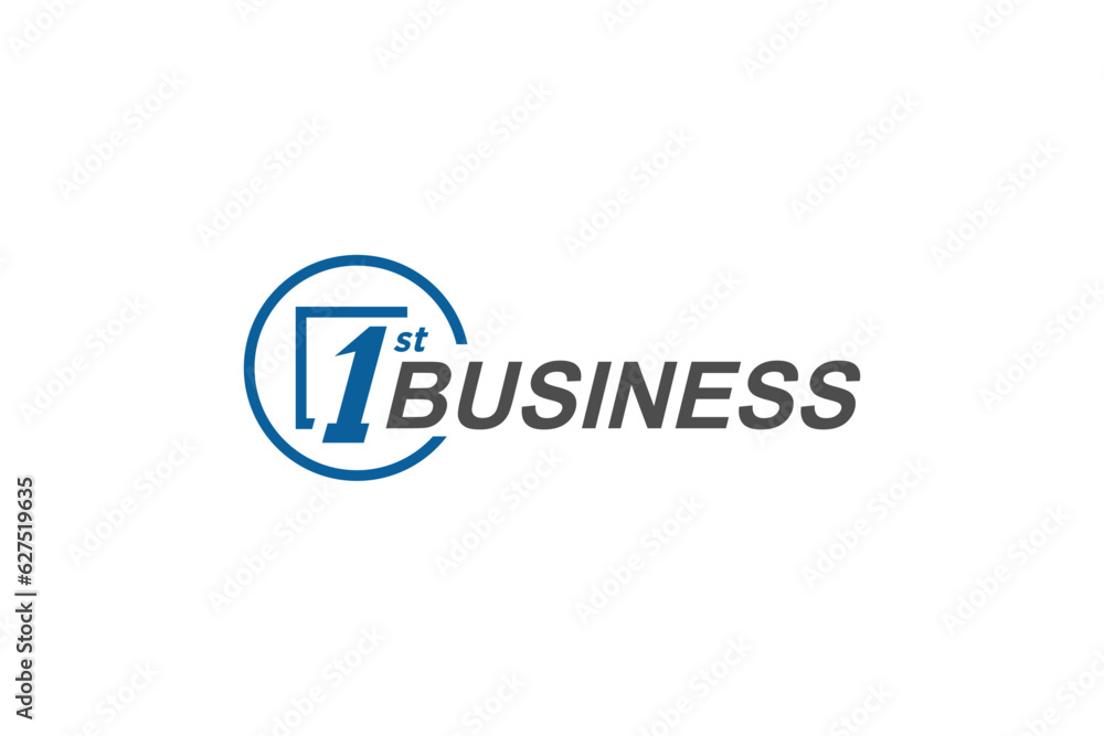 Business logo design number 1 letter alphabet Business logo design number 1 letter alphabet