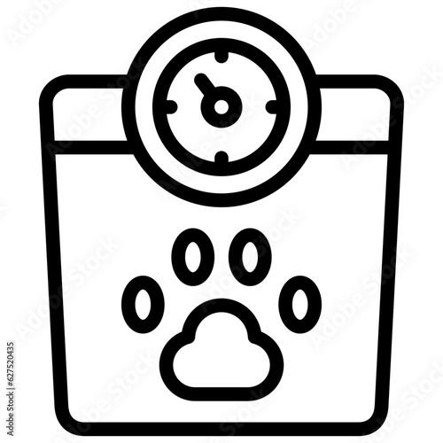scale icon illustration design with outline